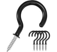 Zuvo 16 ganchos de techo de metal de 2.9 pulgadas, ganchos de taza, ganchos de techo recubiertos de plástico, ganchos de vinilo para madera, debajo del armario, estante de gabinete, plantas colgantes