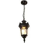 ZVALIEVYE Lámpara Colgante de Techo con Forma de Farol, Iluminación de Color Dorado, Estilo Victoria, Resistente Alua, de Aluminio, para Exteriores, Clásica, Medieval, Retro, Ip65, para Patio, Jardín,