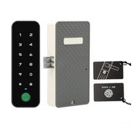 ZWEquipint Cerradura inteligente para puerta de armario, huella dactilar, NFC, contraseña, control de aplicación, cerradura electrónica de cajón, estilo horizontal, vertical, instalación de ABS, para