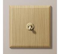 ZWEquipint Latón vintage para placa de interruptor TOGGLE: Cubierta de interruptor de pared hecha a mano de 86 x 86 mm para decoración elegante del hogar, accesorio de toma de corriente con acabado