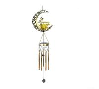 ZWEquipint Solar Moon Wind Chime 113cm LED Decoración de jardín al aire libre para Patio Patio Luz nocturna (B)