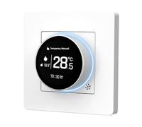ZWEquipint Termostato inteligente para Zigbee para caldera de gas y calefacción por suelo de agua, pantalla táctil TFT de 1.8 pulgadas, controlador de temperatura programable con panel de vidrio