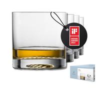 Zwiesel Glas Vasos de whisky grandes Echo (juego de 4), vasos de whisky modernos, aptos para lavavajillas, fabricados en Alemania (número de referencia 123377)