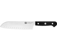 Zwilling Cuchillo Santoku Gourmet 18 cm, acero inoxidable, mango ergonómico negro