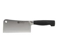 Zwilling FOUR STAR Cuchillo de carne de 15 cm, Cleaver de acero con mango ergonómico de plástico, Plata / Negro