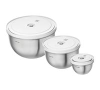 ZWILLING Fresh & Save BOWLS Set de boles de vacío S/M/L / 6-pzs, Acero inoxidable, Plata-blanco