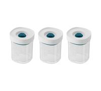 ZWILLING FRESH & SAVE CUBE La Mer - Tarros para especias (3 piezas, tamaño XS, modular y apilable, herméticos y envasables al vacío, aptos para lavavajillas), transparente