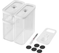 Zwilling Fresh & Save Cube - Set de almacenamiento M 5 piezas, 2 cubos medidores, etiquetas NFC