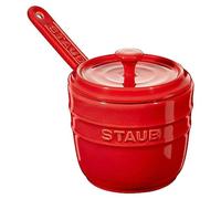 ZWILLING J.A. Henckels 40511-800 Staub Azucarero con cuchara de cerámica, rojo, 12,7 x 12,7 x 10,16 cm