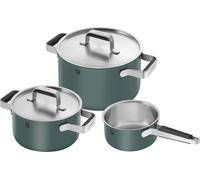 Zwilling - Juego de 3 ollas con revestimiento cerámico exterior + Tapas Pure en color verde