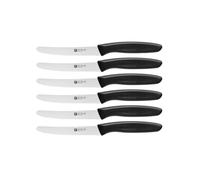 ZWILLING Juego de 6 cuchillos de cocina, longitud de la hoja: 12 cm, acero especial inoxidable/mango de plástico, Twin Grip