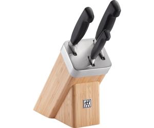Zwilling Juego de cuchillos Four Star de 4 piezas con bloque de bambú