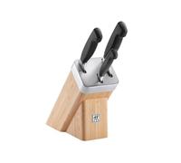 Zwilling Set de cuchillos con bloque Vier Sterne, 4 piezas, bambú y acero inoxidable Skew B19YL4YY52