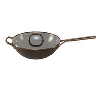 Zwilling Milano Wok con Tapa de Vidrio, 30 cm, Marrón