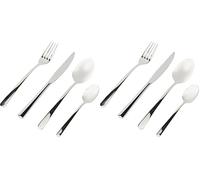 Zwilling Nova - Juego de 24 cubiertos de mesa, acero inoxidable, plateado, para 6 comensales (Paquete de 2)