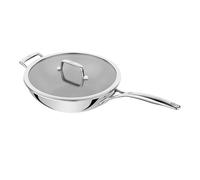 Zwilling Wok Peak Ceraforce HyCoat 30 cm con tapa de cristal, acero inoxidable 18/10