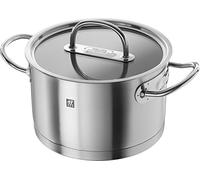 Zwilling Prime - Olla Alta de 20 centímetros con Tapa en Cristal y Acero, Capacidad 4 litros