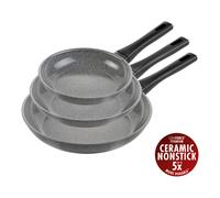 ZWILLING Terreno Plus Set de sartenes de 3 piezas, aluminio, antiadherente de cerámica