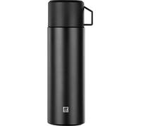 Zwilling Botella térmica Thermo – 1 L, taza integrada, doble pared, acero inoxidable, negro