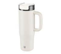 ZWILLING Thermo Plus Vaso térmico con pajita, 900 ml, Acero inoxidable, Crema