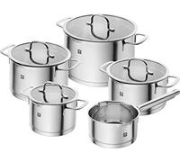 Zwilling Batería de cocina TrueFlow acero inoxidable 5 piezas con vertido apta para inducción plata
