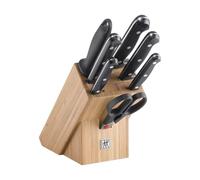 ZWILLING Twin Chef Bloque de cuchillos, 8 Piezas, Acero inoxidable especial, Bloque de bambú, Fabricado en Alemania, Negro