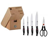 Zwilling TWIN POLLUX - Bloque para 5 cuchillos con hoja endurecida al frío Friodur, acero inoxidable