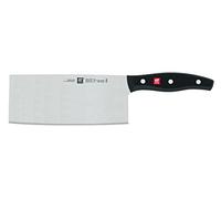 ZWILLING Cuchillo de cocina chino, Longitud de la hoja: 18,5 cm, Hoja grande, Mango especial de acero inoxidable/plástico, Twin Pollux