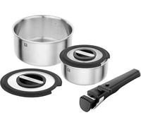 Zwilling Batería de cocina Unlock – 5 piezas, 20/16 cm, inox 18/10, apta inducción, mango extraíble