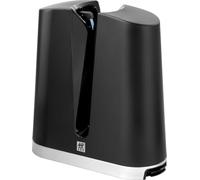 ZWILLING V-Edge afilador de cuchillos con piedras cerámicas, apto para cuchillos europeos y japoneses, negro