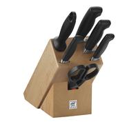 ZWILLING VIER STERNE 7-pzs, Taco de cuchillos, Natural