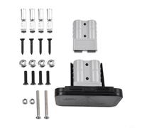 Zwillings - Soporte plano para conector Anderson, 50 A, 600 V, juego de terminales de conexión de PC, montaje flexible para cable de 12-6 AWG, ideal para vehículos eléctricos y (gris)
