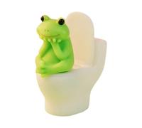 ZWWAAZHF Figura de inodoro con un divertido diseño independiente, A | Emparejamiento inesperado de animales e inodoro, acento de exhibición alegre, para estantes del hogar y espacios de trabajo