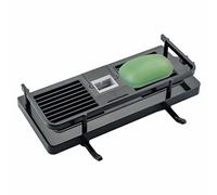 zwxqe Barra de ducha | Soporte de barra de ducha ajustable sin taladrar | Material de almacenamiento de baño con base hueca, barra deslizante para champú y gel corporal
