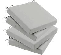 ZXDFG Cojín Cuadrado para Silla Exterior 40x40 45x45 50x50cm Set 1/2/4, Impermeable, Espuma Viscoelástica, Desenfundable, Antideslizante con Lazos, para Jardín Patio Terraza Cocina