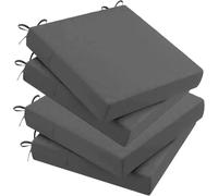 ZXDFG Cojín Cuadrado para Silla Exterior 40x40 45x45 50x50cm Set 1/2/4, Impermeable, Espuma Viscoelástica, Desenfundable, Antideslizante con Lazos, para Jardín Patio Terraza Cocina