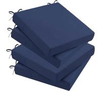 ZXDFG Cojín Cuadrado para Silla Exterior 40x40 45x45 50x50cm Set 1/2/4, Impermeable, Espuma Viscoelástica, Desenfundable, Antideslizante con Lazos, para Jardín Patio Terraza Cocina