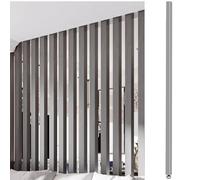 ZXFDMSWJ Separador de ambientes con Poste de Madera para Pared, Separador de ambientes Personalizado de Listones de Madera de Piso a Techo, para Decorar la Cama, la Sala de Estar o el cubículo (Gris,