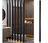 ZXFDMSWJ Separador de ambientes con Poste de Madera para Pared, Separador de ambientes Personalizado de Listones de Madera de Piso a Techo, decoración de Cama/Sala de Estar/cubículo (Negro, 115 cm (3
