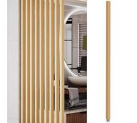 ZXFDMSWJ Separador de ambientes con Poste de Madera para Pared, Separador de ambientes Personalizado de Listones de Madera de Piso a Techo, decoración de Cama/Sala de Estar/cubículo (Natural, 80 cm (