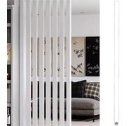 ZXFDMSWJ Separador de ambientes con Poste de Madera para Pared, Separador de ambientes Personalizado de Listones de Madera de Piso a Techo, decoración de Cama/Sala de Estar/cubículo (Blanco, 100 cm (