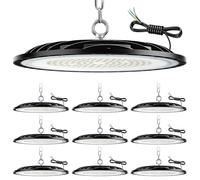 ZXICH UFO LED Lámpara de Alta Bahía,100W 15000LM Led Iluminación Comercial,6000K-6500K LED Iluminación de Almacén,IP65 Impermeable Naves Industriales Para Patio,Garaje,Fábrica,Taller(10 Pack,100W)