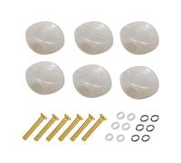Zxpjkyu Juego de 6 Botones de Clavija de Afinación de Repuesto para Afinadores de Guitarra, Perillas de Clavijero, Material para Guitarras Eléctricas, oro