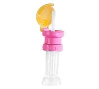 Zxpjkyu Tapa de Botella de Agua para Niños con Tapa de Pajita, Tapa Giratoria, Boquilla Portátil, Material de Silicona PP, Adecuada para Viajes Escolares, Rojo Amarillo