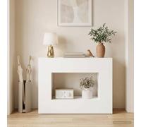 ZXQVLMRS Mesa consola de 101 x 29 x 74 cm de material de madera, mesa estrecha de pasillo con estantes, mesa de pasillo moderna para salón y entrada