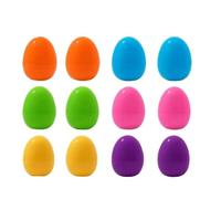 ZYAYNG 24 Uds. Huevos De Pascua Coloridos Huevo Rellenable Plástico Caza Recuerdos Fiesta Premios Carnaval Regalos Suministros Embalaje para Fiestas