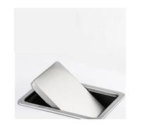 ZYAYNG Tapa for Conducto De Residuos Cubo Basura Encimera Integrada, Cubierta Solapa Equilibrio Acero Inoxidable, 1 Ud Para Cocina(Silver Square)