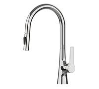 ZYCHSJXA Grifo de Cocina extraíble Black Rose de 2 Funciones, Monomando, Agua fría y Caliente, Grifo retráctil, Acabado Gris Moderno, Accesorios para Fregadero.