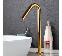 ZYCHSJXA Grifo de Lavabo de baño con Sensor infrarrojo automático, Mezclador de Arco Alto para Agua fría y Caliente, Alimentado por batería, Elegante Accesorio de Cocina.