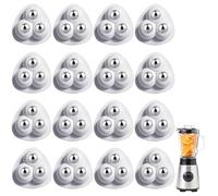 ZYEKIU 16 Pcs Rueda Adhesiva para Muebles Rotación de 360 Ruedas Muebles, Ruedas Giratorias Pequeñas Adhesivas Mini Ruedas Giratorias para Muebles Pequeñas Mesita Caja (Bolas Acero Blancas)